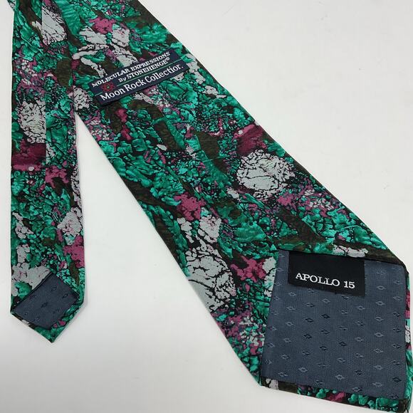 100% Silk Tie Stonehenge Molecular Expressions Moon Rock Collection Apollo 15 - Picture 2 of 6